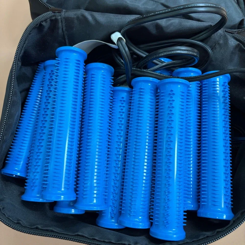 Calista Tools Ion Hot Long‎ Rollers Set 12 Blue Clips Travel Bag L12 Pageant